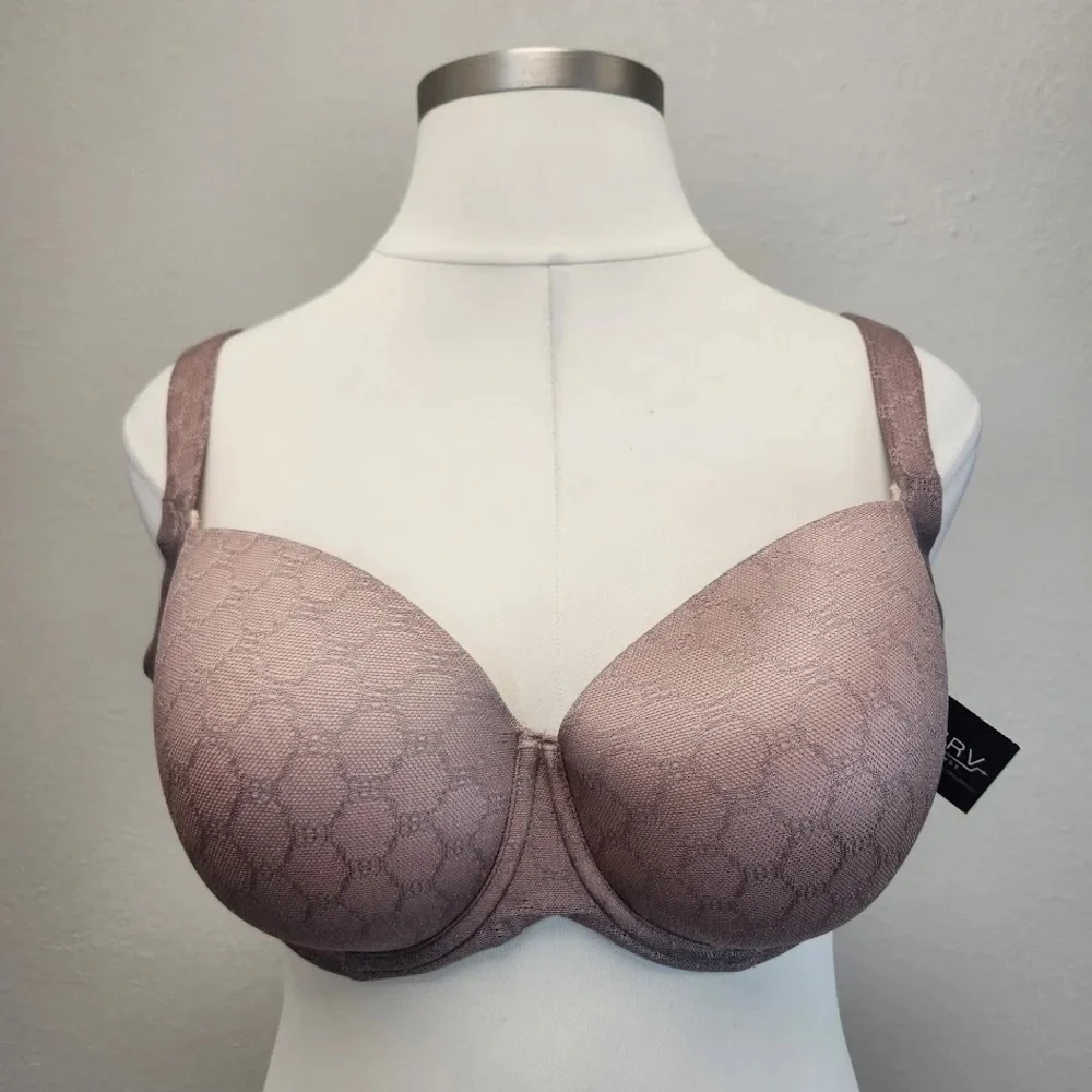 Soma Dusty Pink Geometric Lace Bra - Size 42 DD